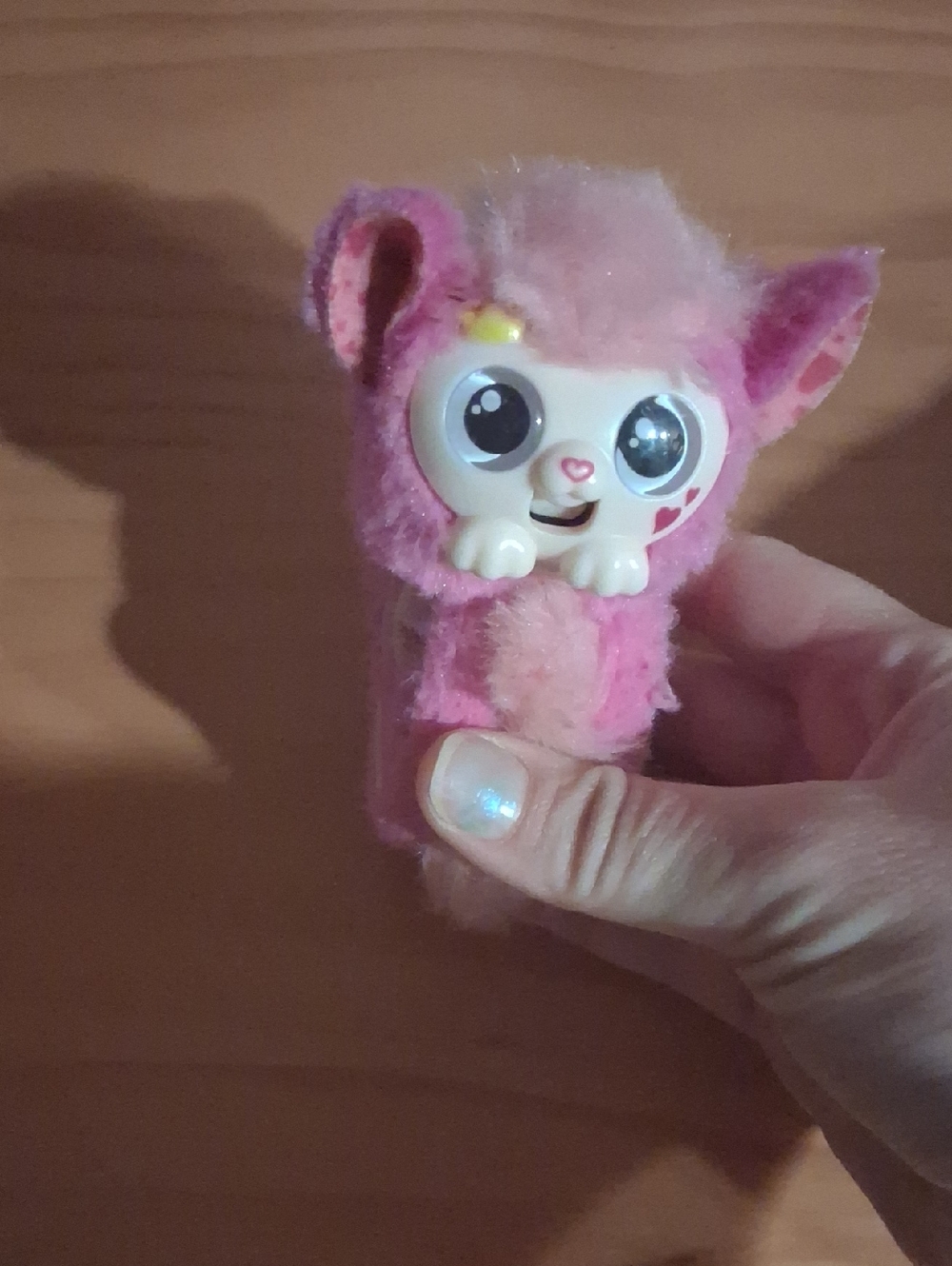 Plush Pink Small Pet Finger Puppet Toy